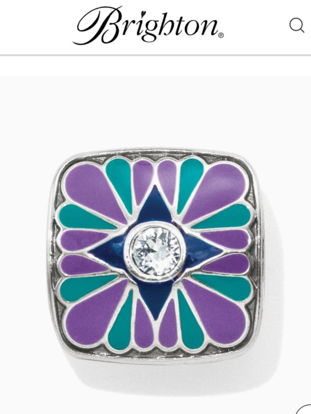 NEW! Brighton Casablanca Jewel Charm Bead Crystal Turquoise Purple Blue Hues - Picture 5 of 9